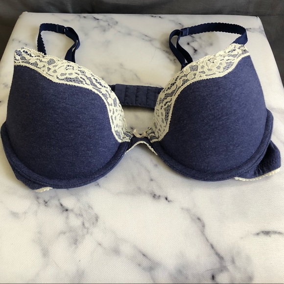 aerie Other - Aerie navy and white lace push-up bra